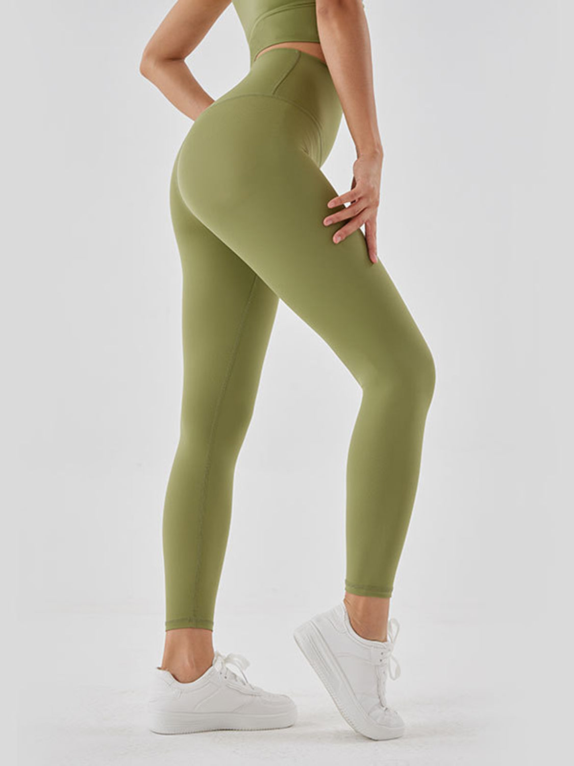 Wide Waistband Sports Leggings - felvior
