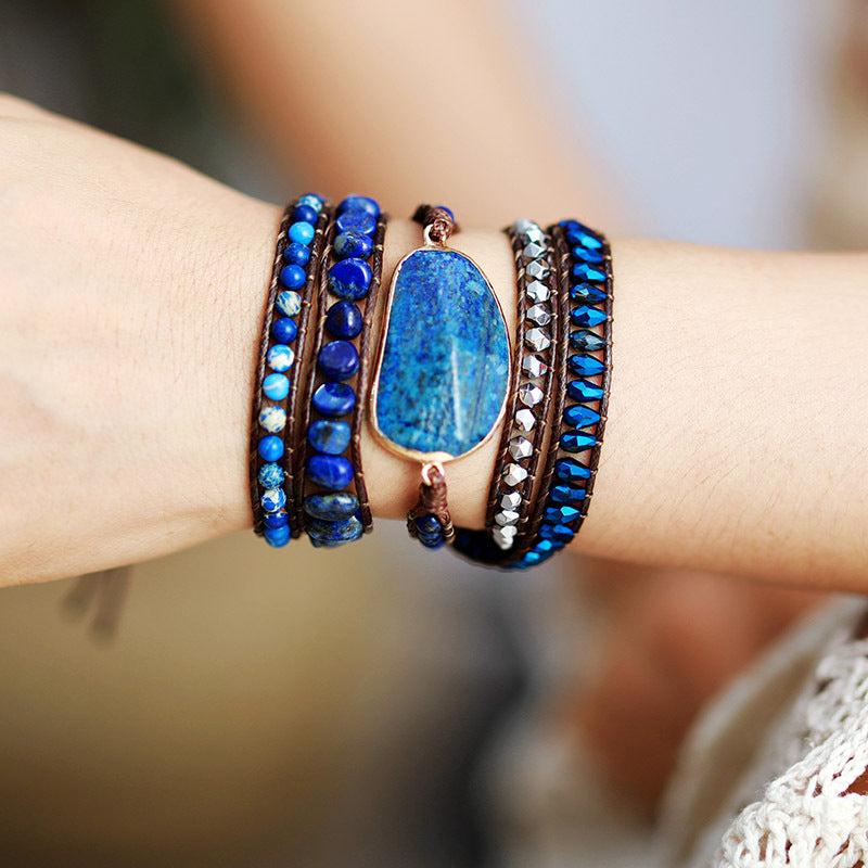 Alloy Bead Braided Bracelet - felvior