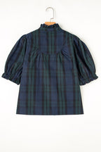 Puff Sleeve Frilled Trim Elegant Blouse
