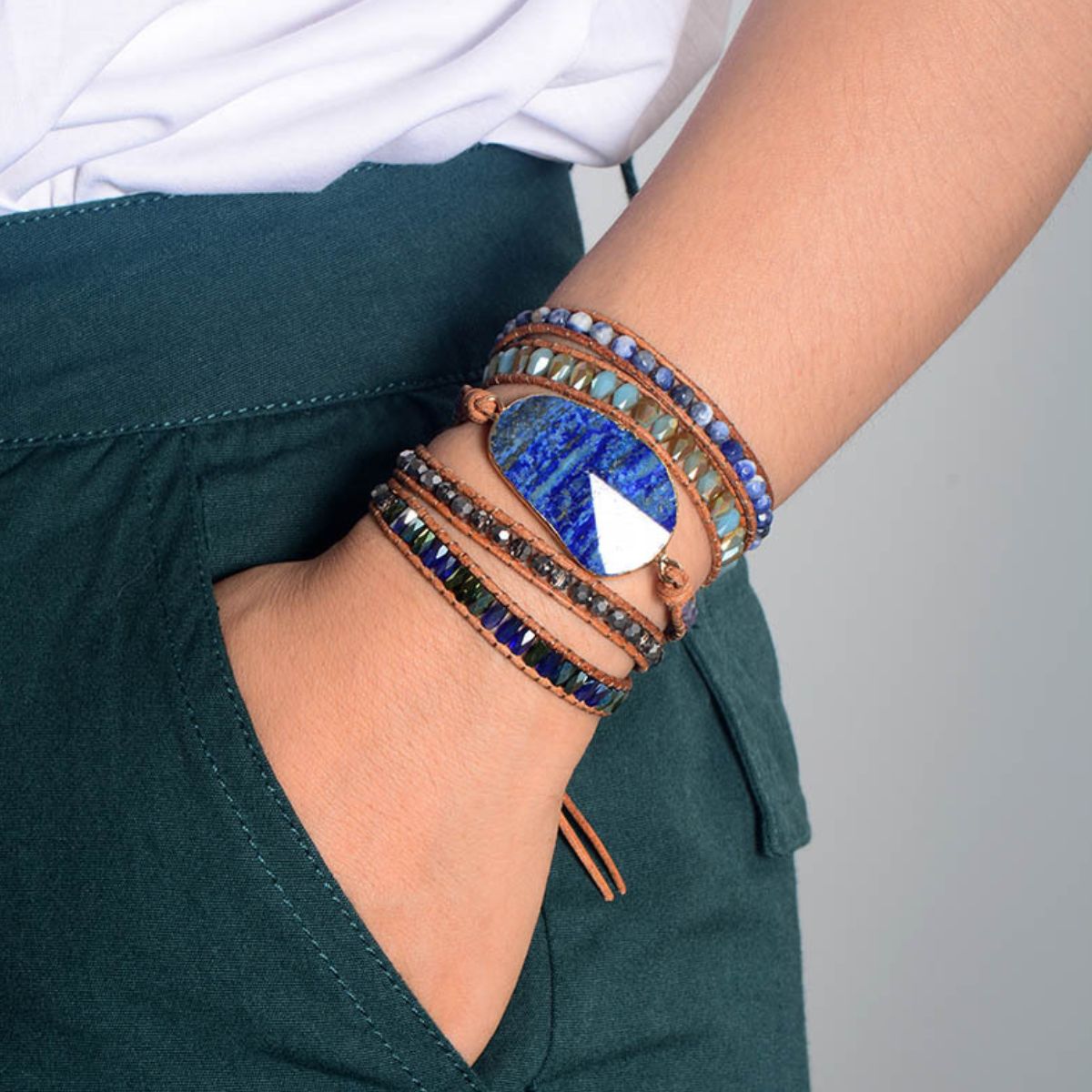 Lapis Lazuli Layered Bracelet - felvior