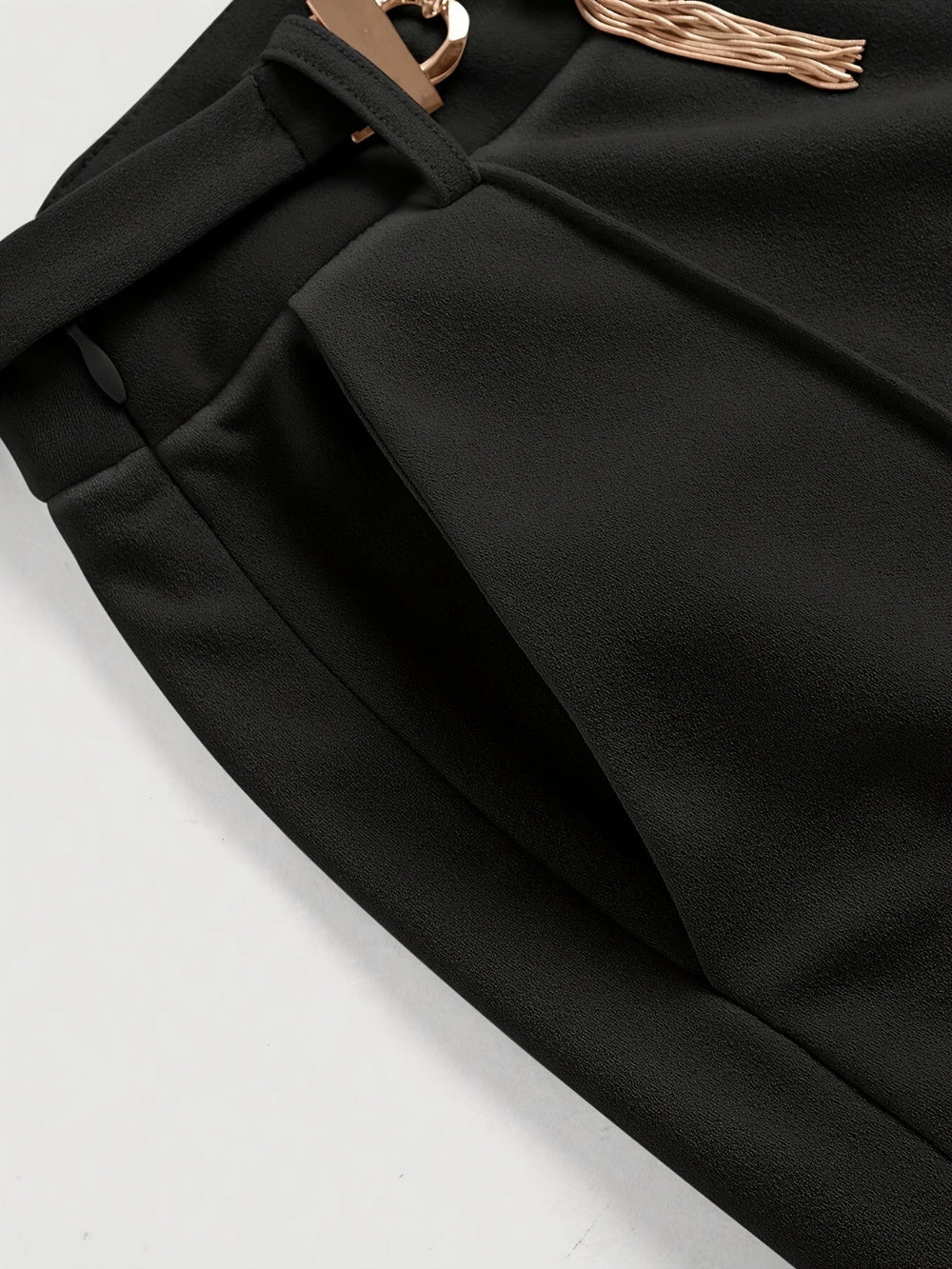 Chain Detail High Waist Pants