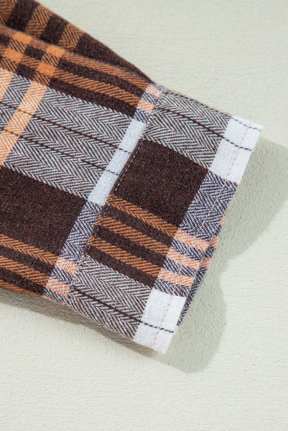 Plaid Button Up Long Sleeve Shacket - felvior