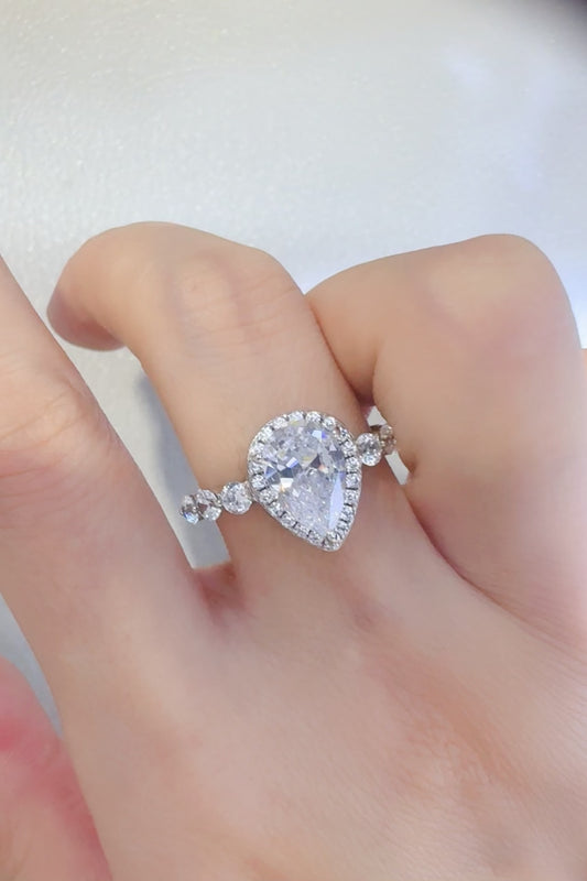 2 Carat Moissanite 925 Sterling Silver Ring - felvior
