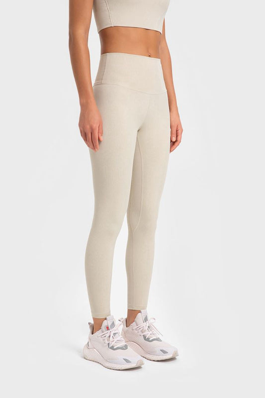 Millennia Highly Stretchy Wide Waistband Yoga Leggings - felvior