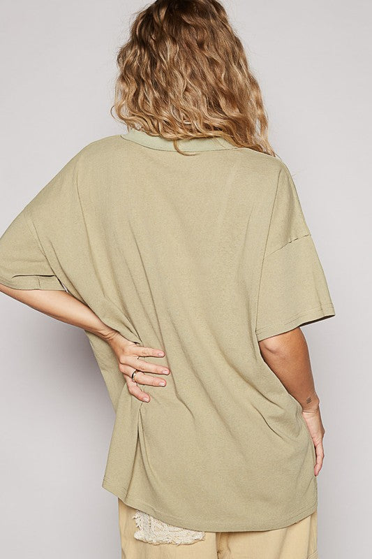 POL V-Neck Half Sleeve T-Shirt Secondary image