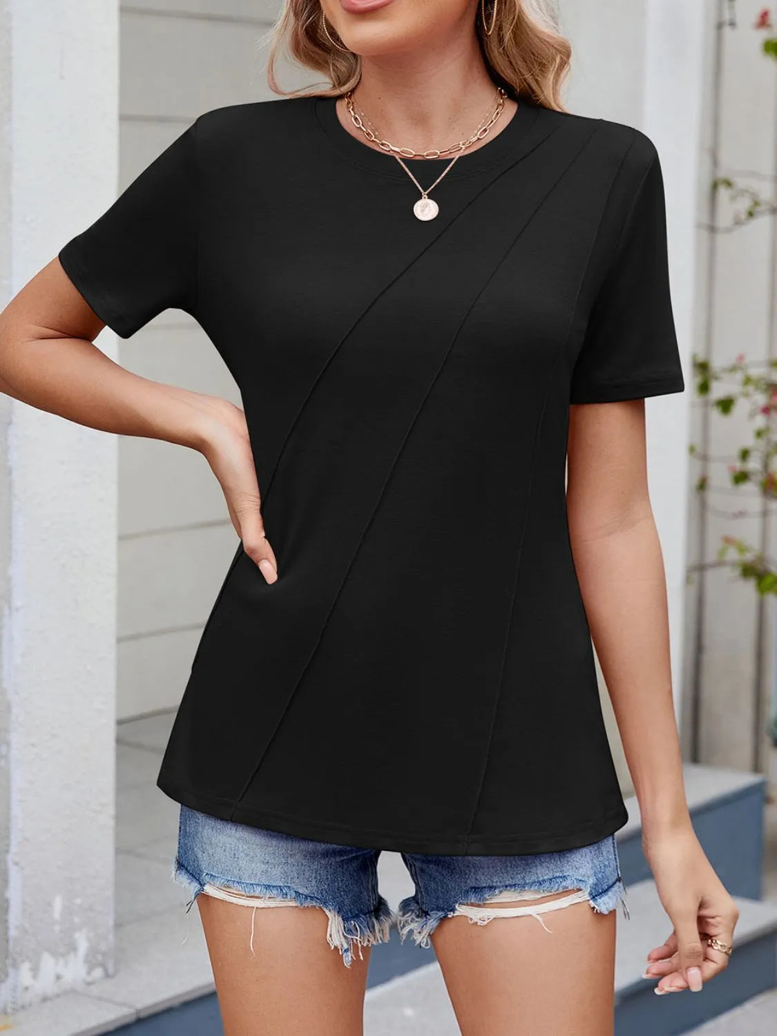 Round Neck Short Sleeve T-Shirt