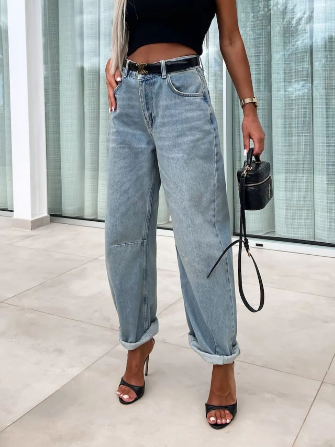 High Waist Wide Leg Jeans - felvior