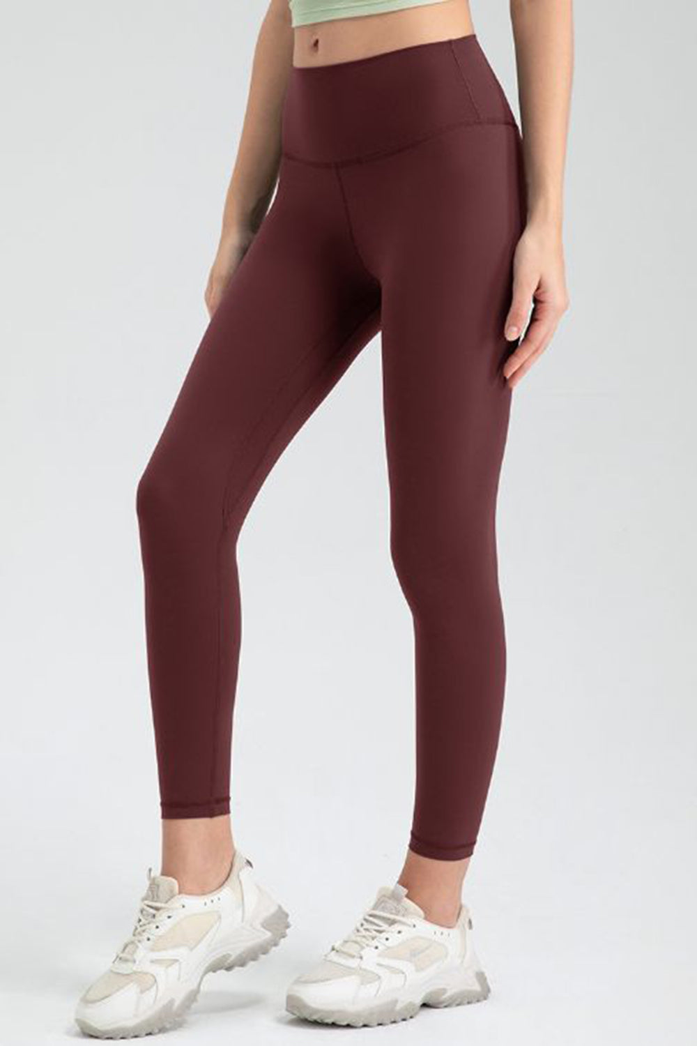 Wide Waistband Slim Fit Active Leggings - felvior