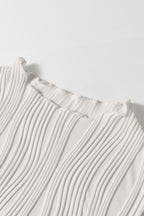 Wavy Textured Mock Neck Tank