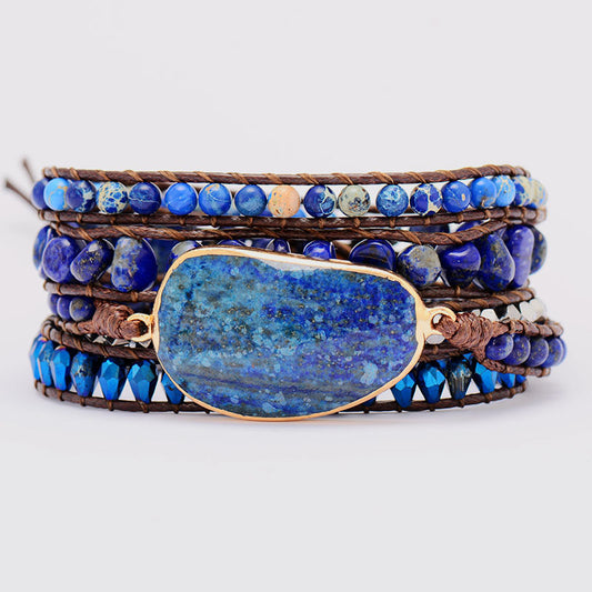 Alloy Bead Braided Bracelet - felvior