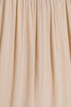 Zenana Woven Crinkle Smocked Waist Maxi Skirt W Pockets