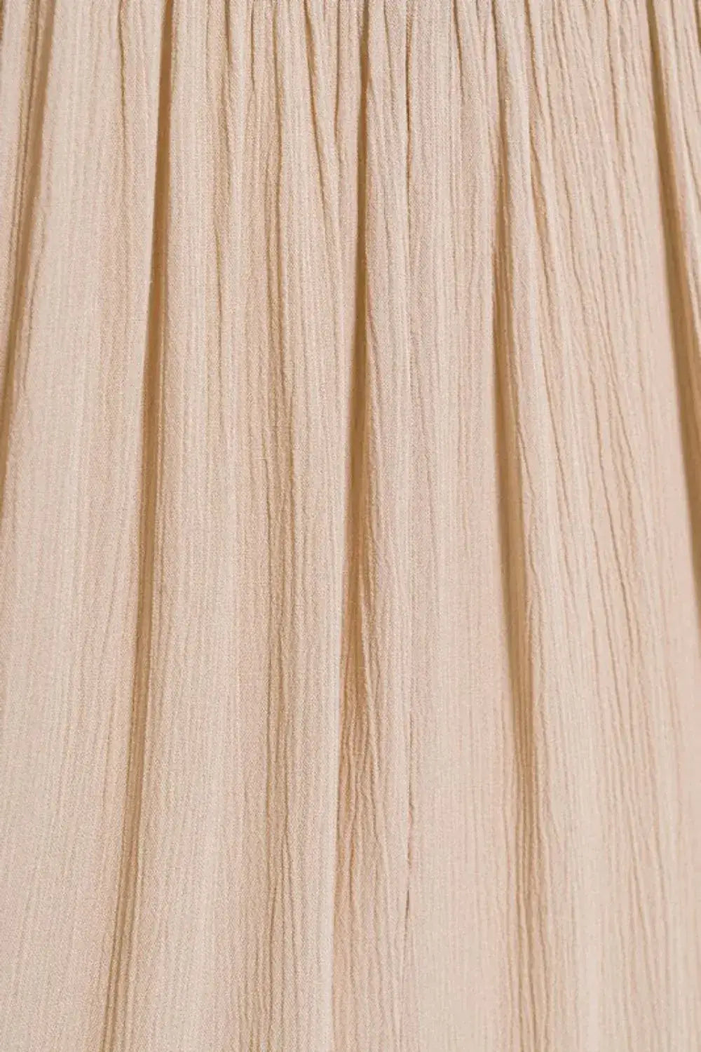 Zenana Woven Crinkle Smocked Waist Maxi Skirt W Pockets