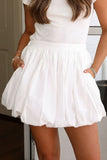 Bubble Mini Skirt with Pockets - felvior