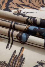 Cowboy Print Round Neck Short Sleeve T Shirt