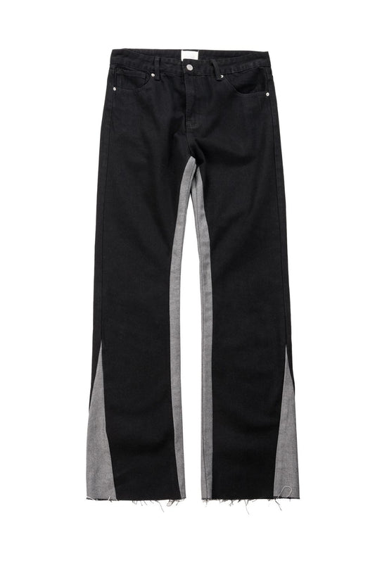 Men's Contrast Bootcut Jeans - felvior