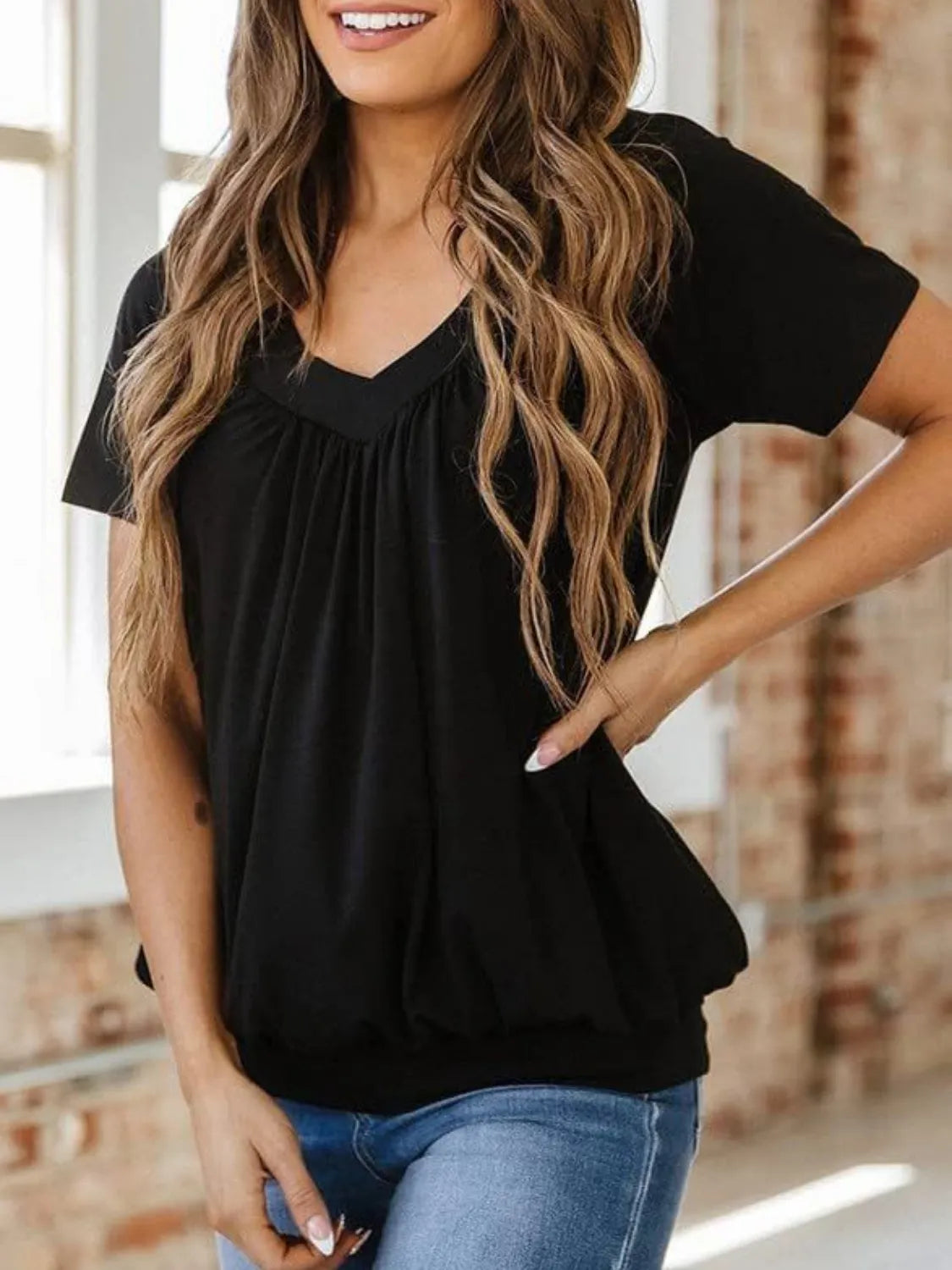 V-Neck Short Sleeve T-Shirt