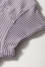 Corded Knit Short Sleeve T-Shirt and Wide Leg Pants Set