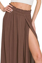 Zenana Woven Crinkle Gauze Long Skirts