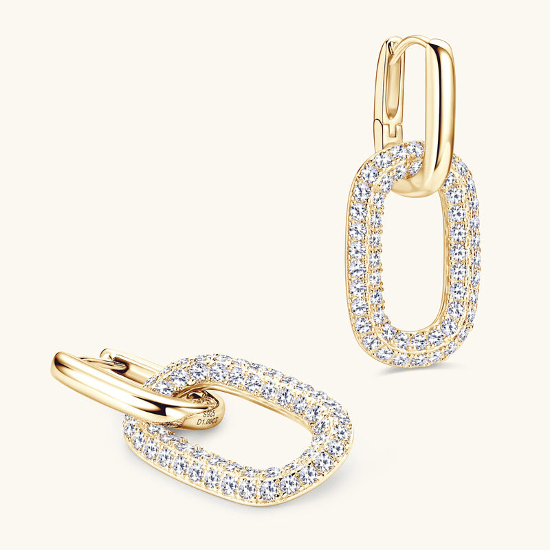 2.16 Carat Moissanite 925 Sterling Silver Earrings - felvior