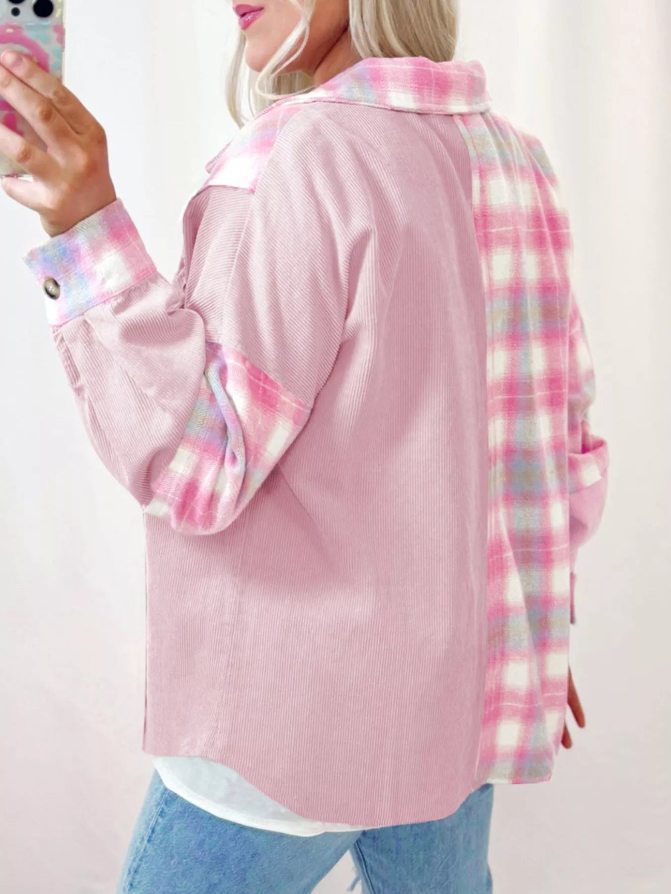 Plaid Button-Up Jacket Secondary image