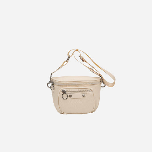 Texture PU Leather Crossbody Bag - felvior
