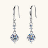 2 Carat Moissanite 925 Sterling Silver Earrings - felvior