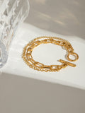 18K Gold-Plated Stainless Steel Chain Bracelet - felvior