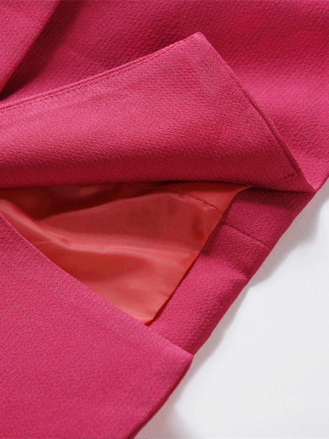 Lapel Collar Long Sleeve Blazer - felvior