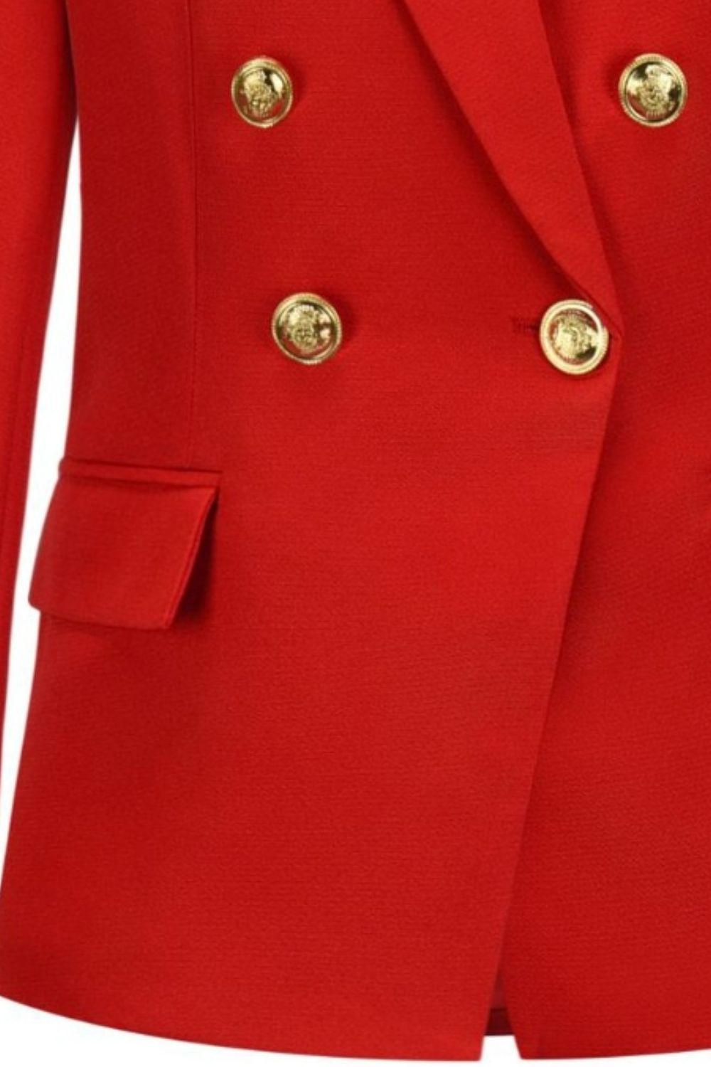 Lapel Collar Long Sleeve Blazer - felvior