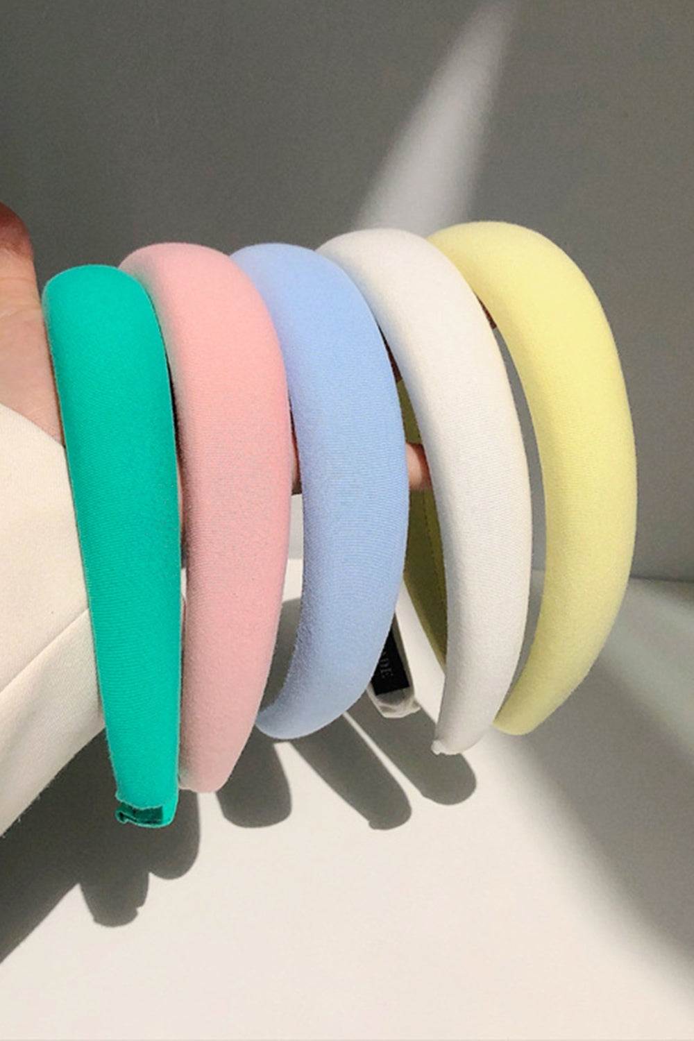 Solid Polyester Wide Headband - felvior