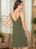 Scoop Neck Spaghetti Strap Lounge Dress - felvior