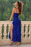 Cowl Neck Split Maxi Dress - felvior