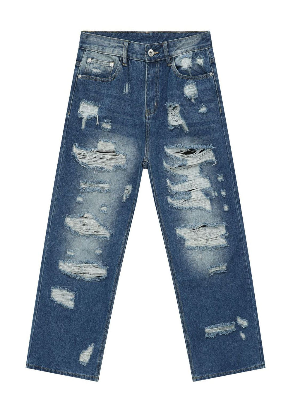 Men's Distressed Jeans with Pockets