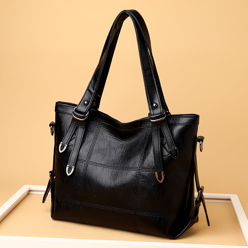 PU Leather Medium Handbag - felvior