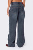 Wide Leg Jeans with Pockets - felvior