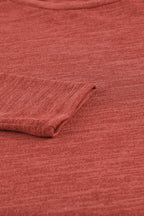 Round Neck Top and Drawstring Plaid Pants Lounge Set