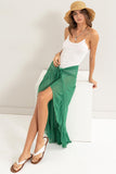 HYFVE Ruffle Trim Cover Up Sarong Skirt - felvior
