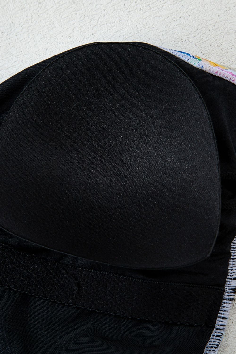 Floral Gingham Halter Neck Drawstring One Piece Swimwear