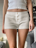 Devine Button Detail Shorts