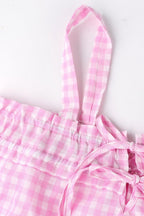 Tied Front Textured Square Neck Cami