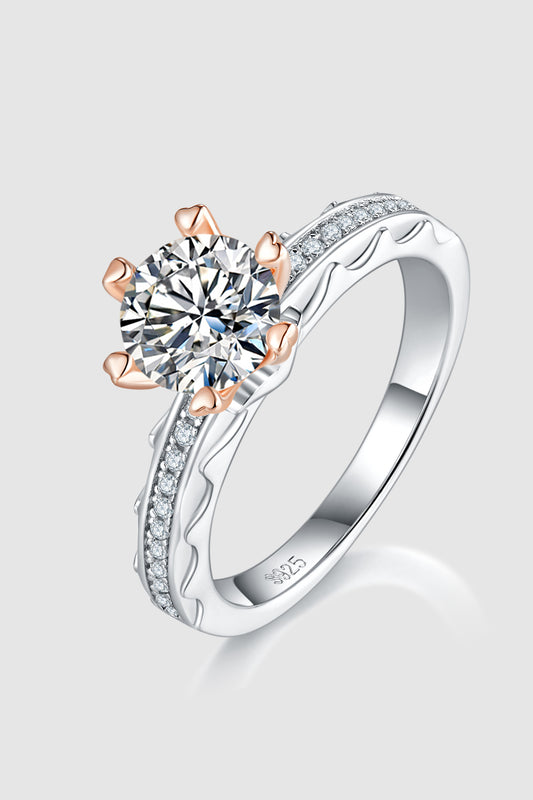 1 Carat Moissanite 925 Sterling Silver Ring - felvior