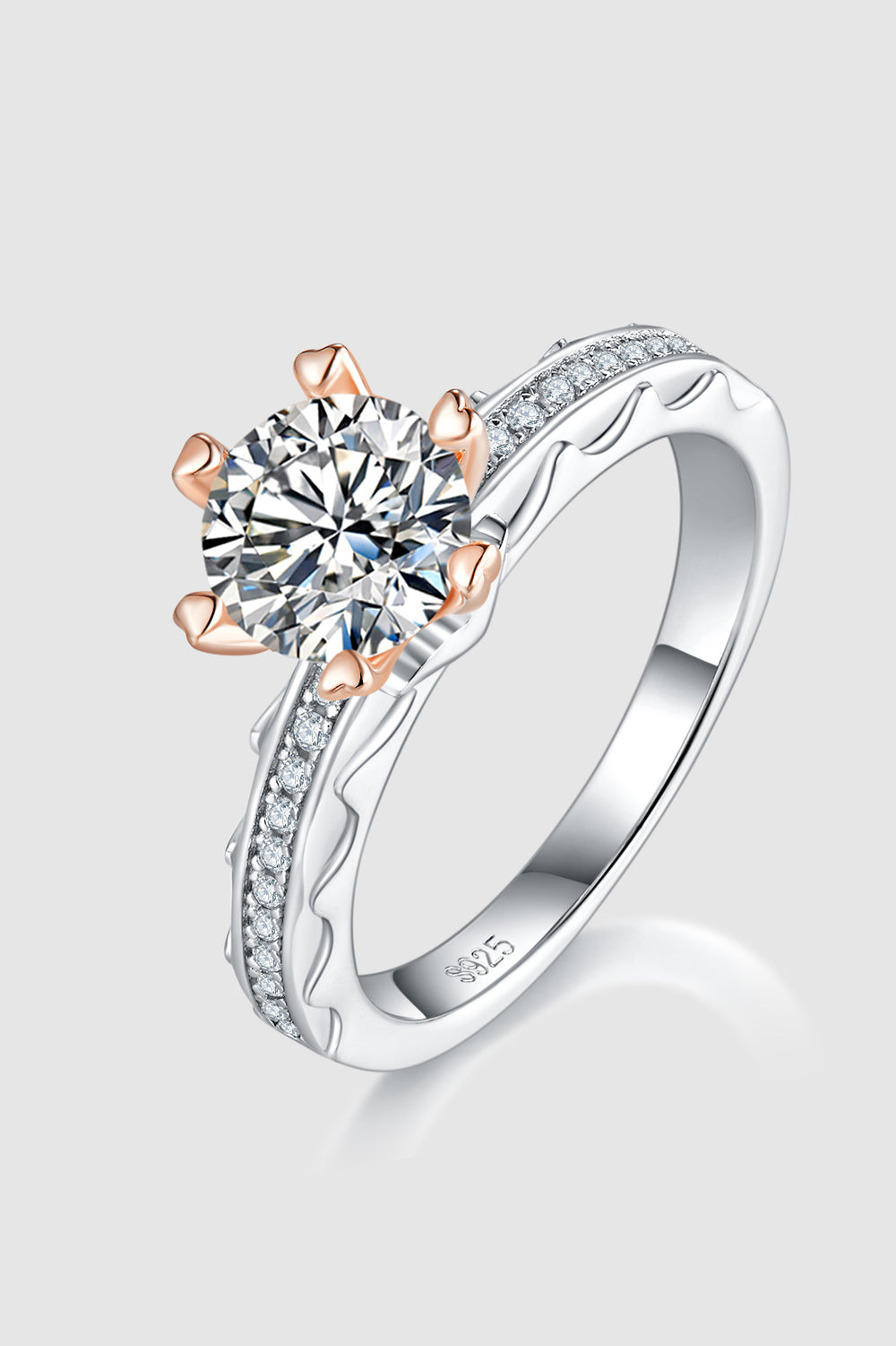 1 Carat Moissanite 925 Sterling Silver Ring - felvior