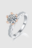 1 Carat Moissanite 925 Sterling Silver Ring - felvior