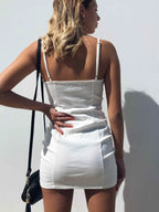 Full Size Zip-Front Bodycon Mini Dress Plus Size