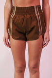 VERY J Striped Trim Detail Activewear Shorts - felvior
