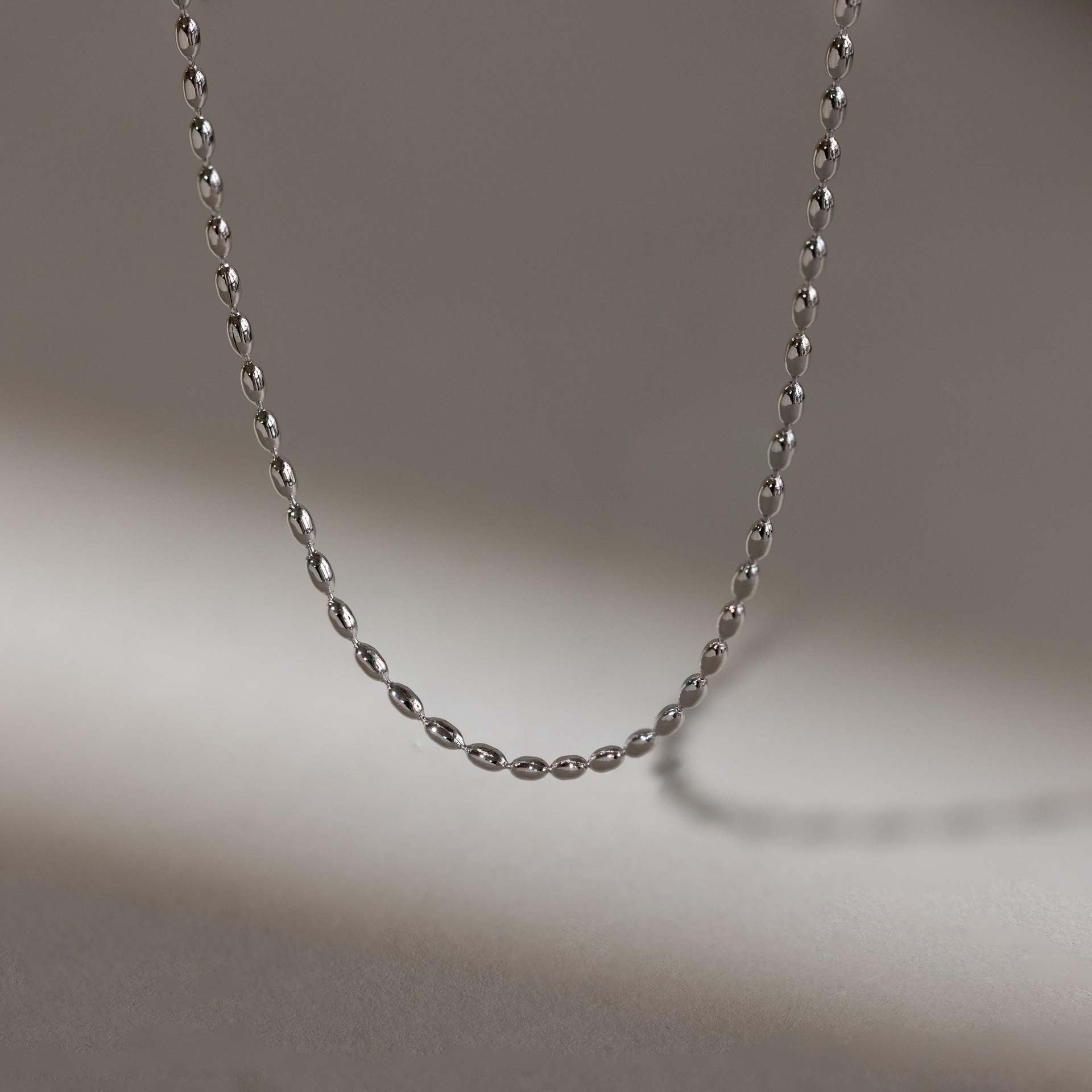 Titanium Steel Beaded Necklace - felvior