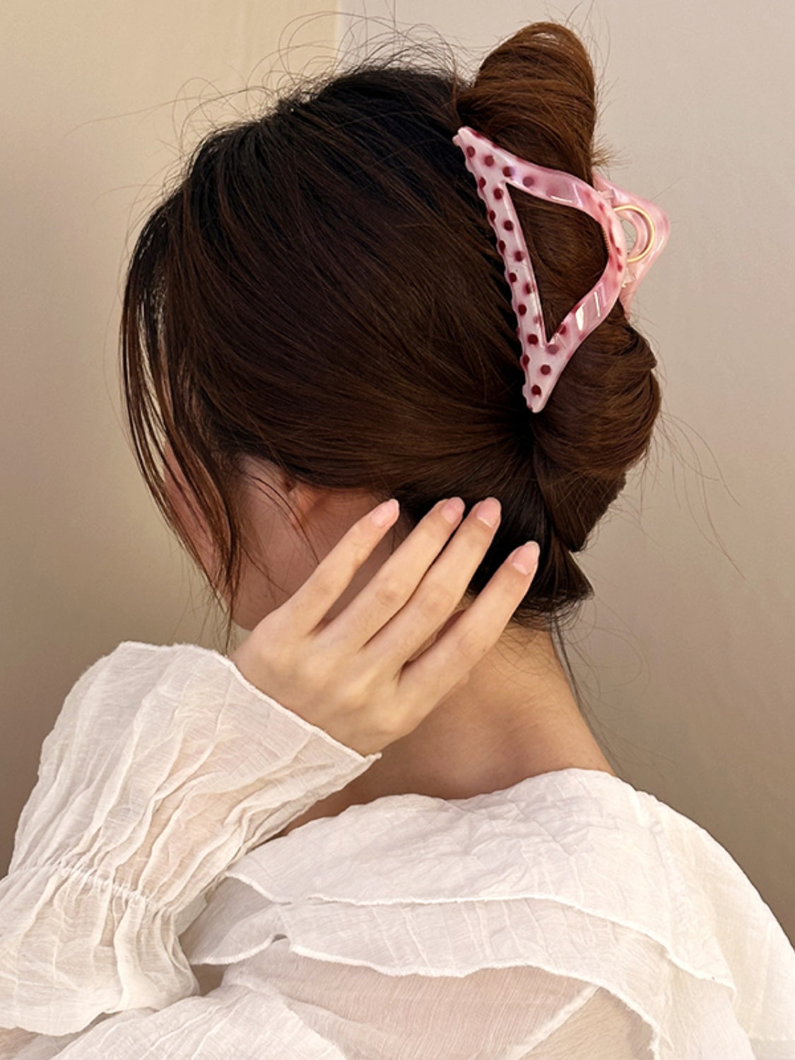 PC Polka Dot Hair Claw Clip - felvior