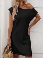 One Shoulder Mini Sweater Dress