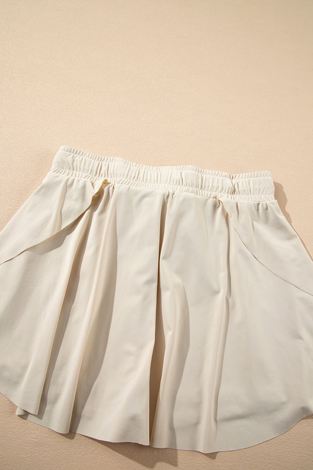 Drawstring High Waist Lined Active Skorts - felvior