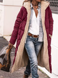 Full Size Zip Up Sherpa Hooded Coat - felvior